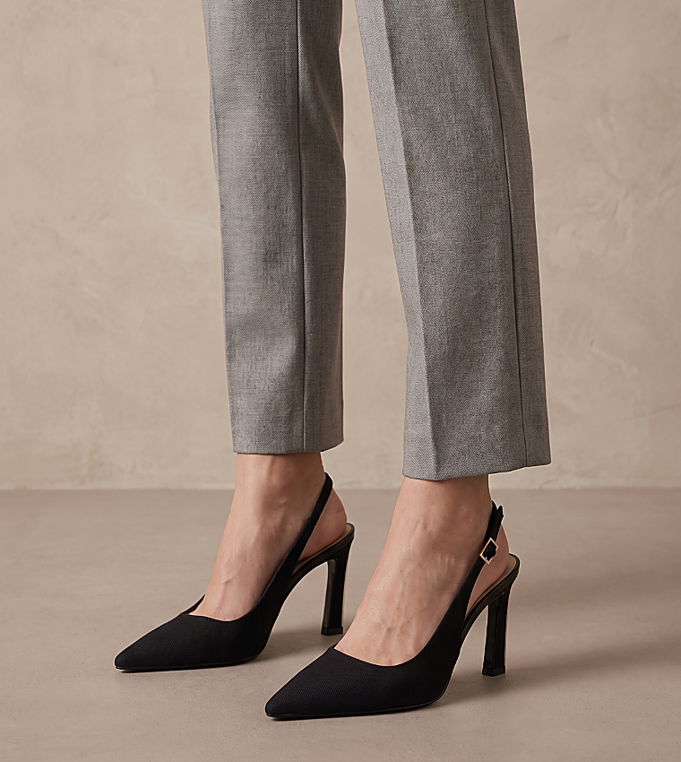 KERRA Solid Slingback Pointed Toe Pumps