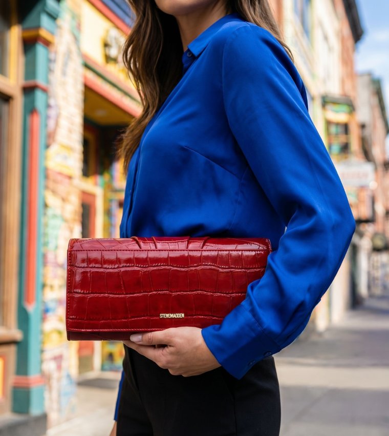BAZALEA Textured Clutch Bag