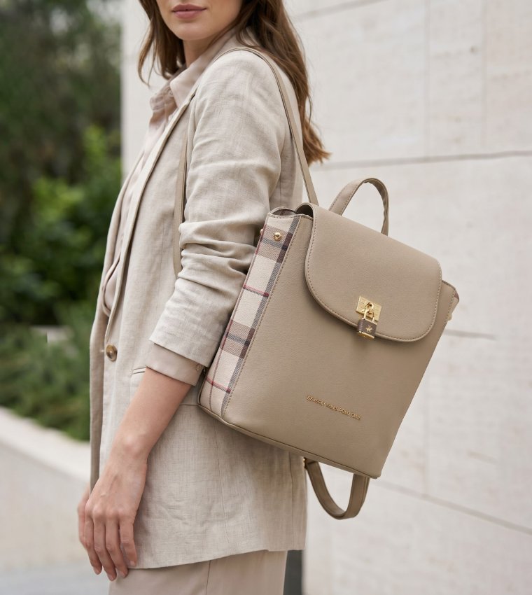 Textured Flap Backpack