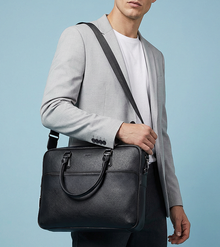 BRION Textured Front Pocket Laptop Bag