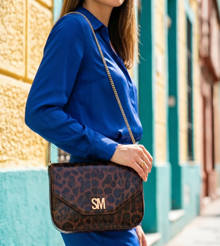 BSANDRYE Leopard Printed Flap Crossbody Bag