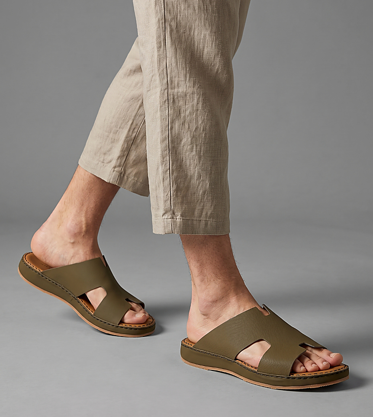 Solid Open Toe Arabic Sandals