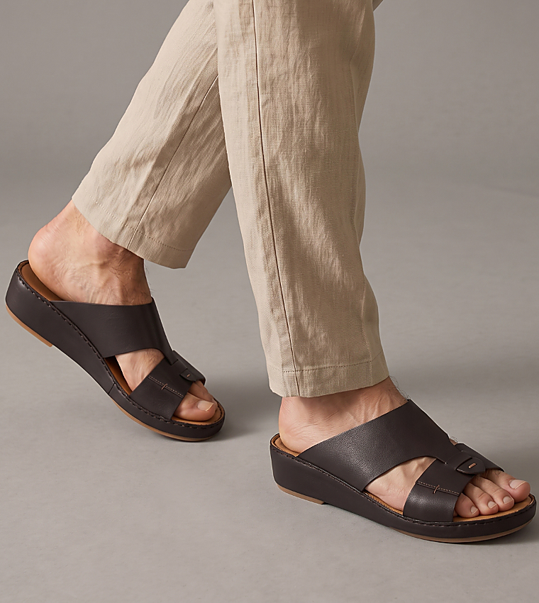 Solid Open Toe Arabic Sandals