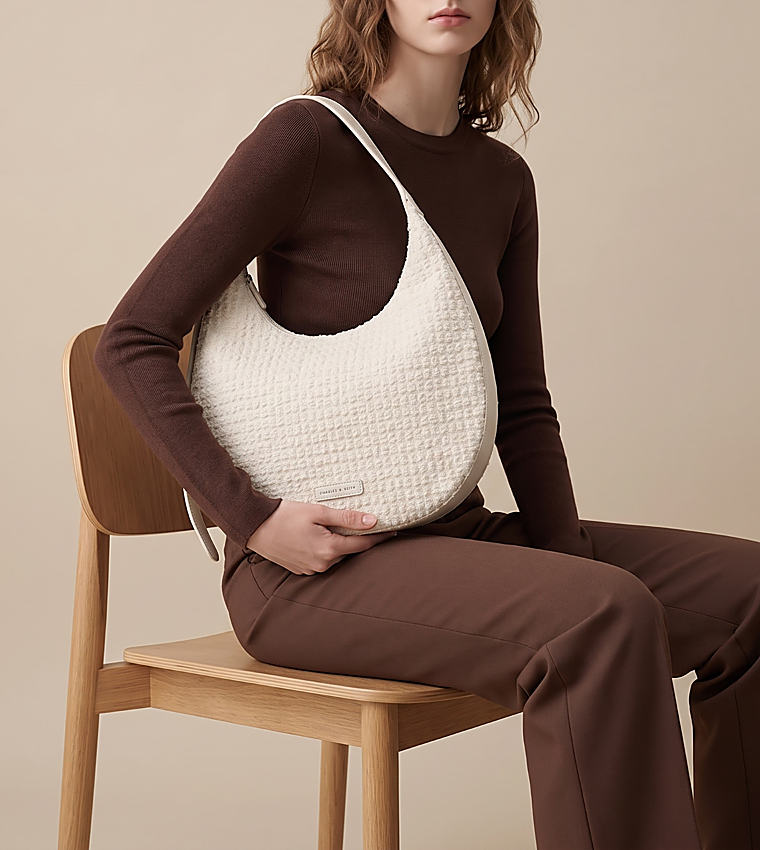 Mesh Crescent Hobo Bag