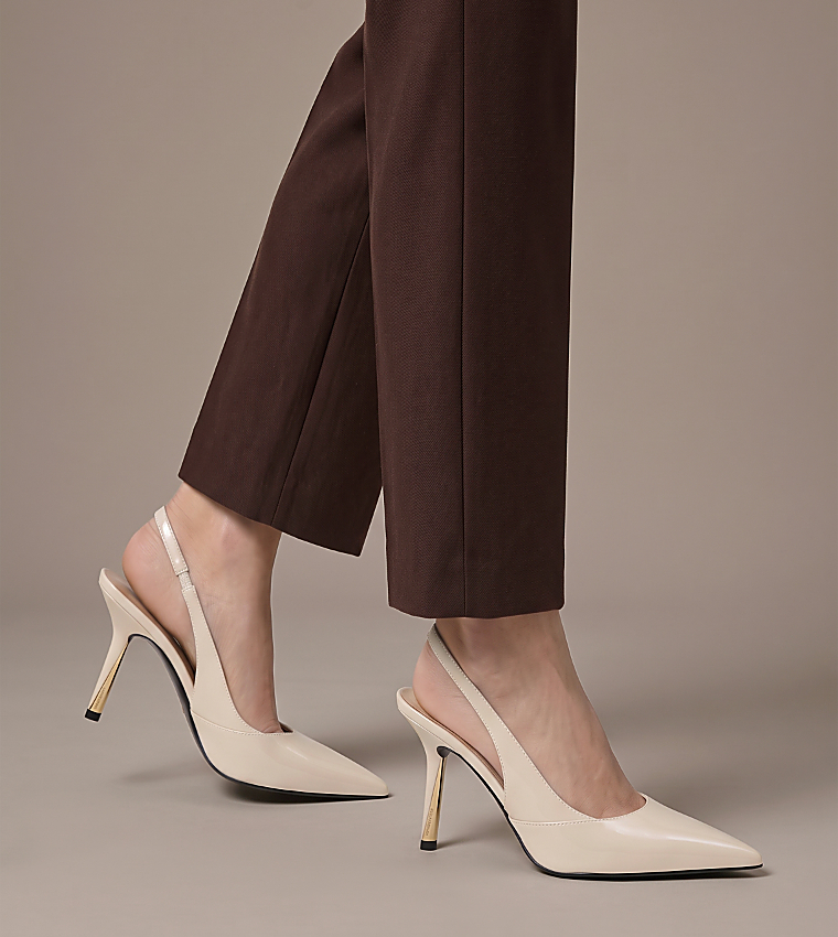 TAYLEN Solid Slingback Stiletto Heel Pumps