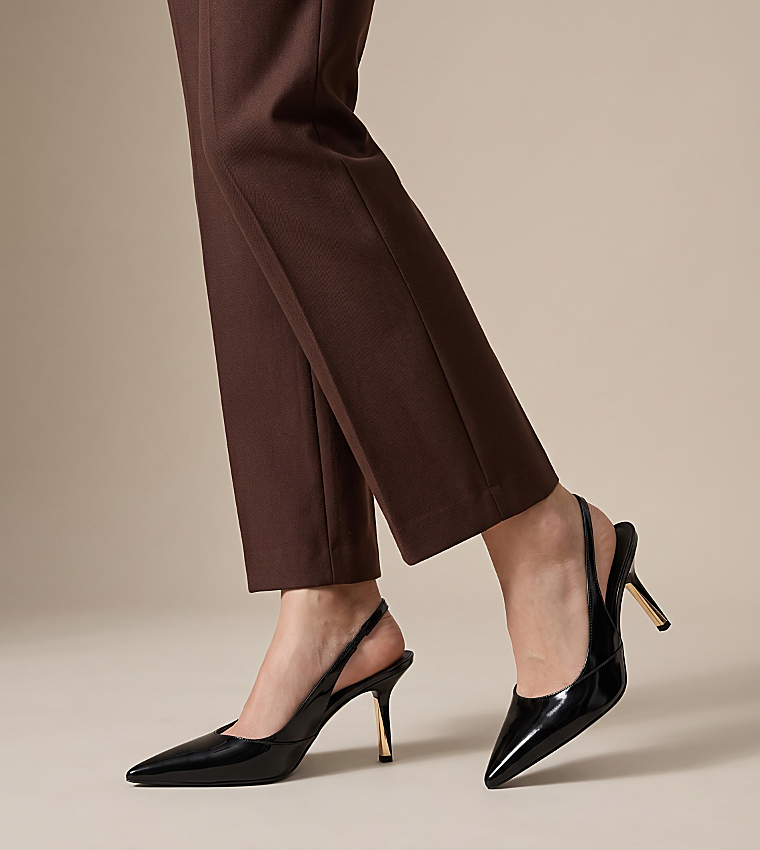 TAYLEN Solid Slingback Stiletto Heel Pumps
