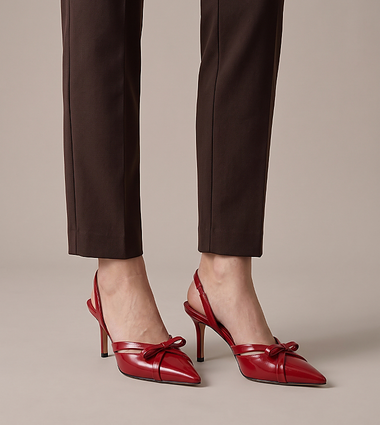 KALEEN Solid Slingback Stiletto Heel Pumps
