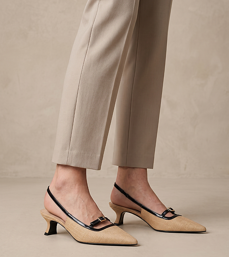 Solid Slingback Pointed Toe Pumps