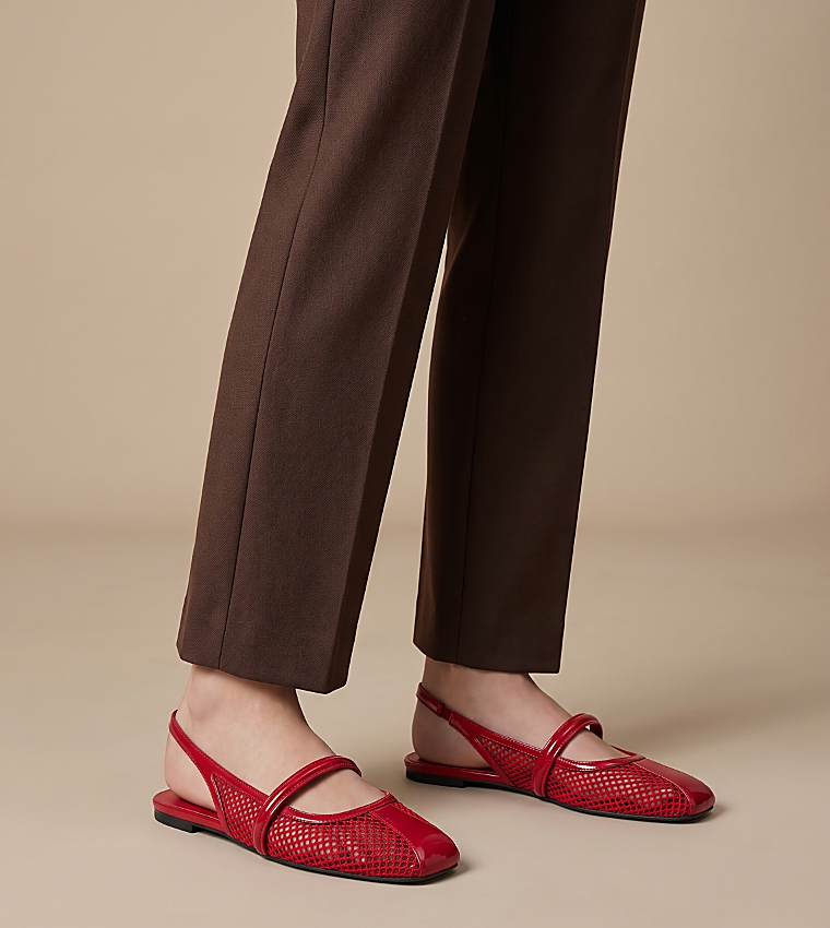 ELLORY Mesh Slingback Flat Shoes