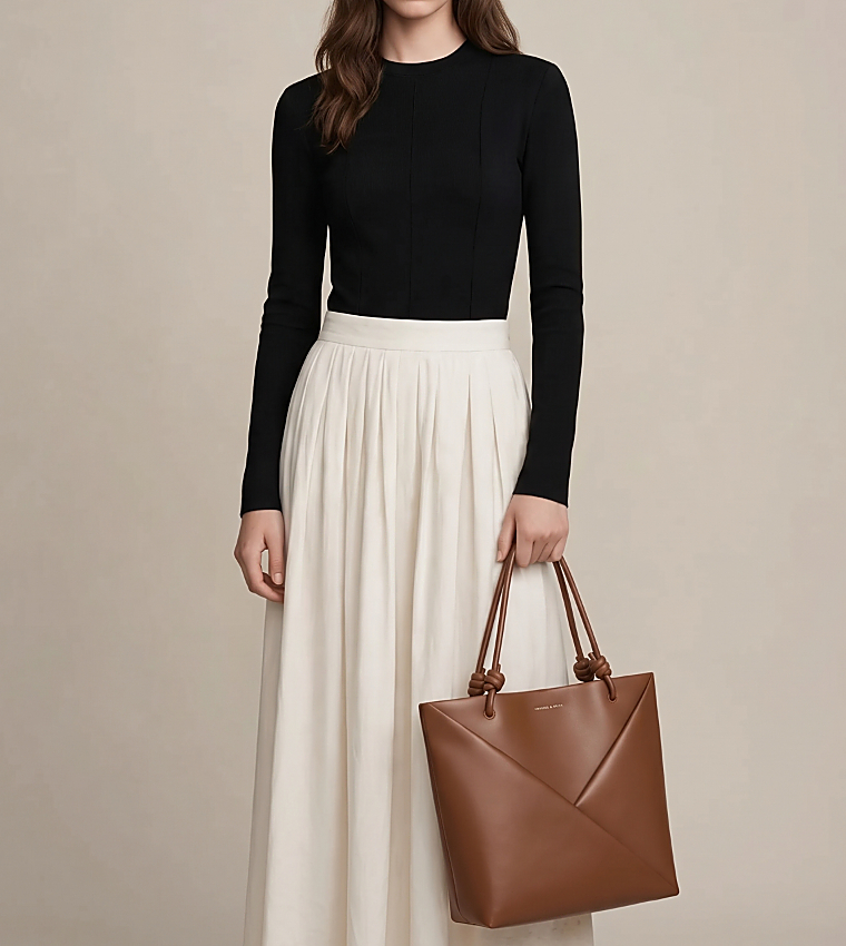 Charles & Keith  Tote Bags - Brown Tote Bags