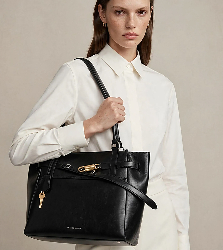 Charles & Keith  Tote Bags - BLACK Tote Bags