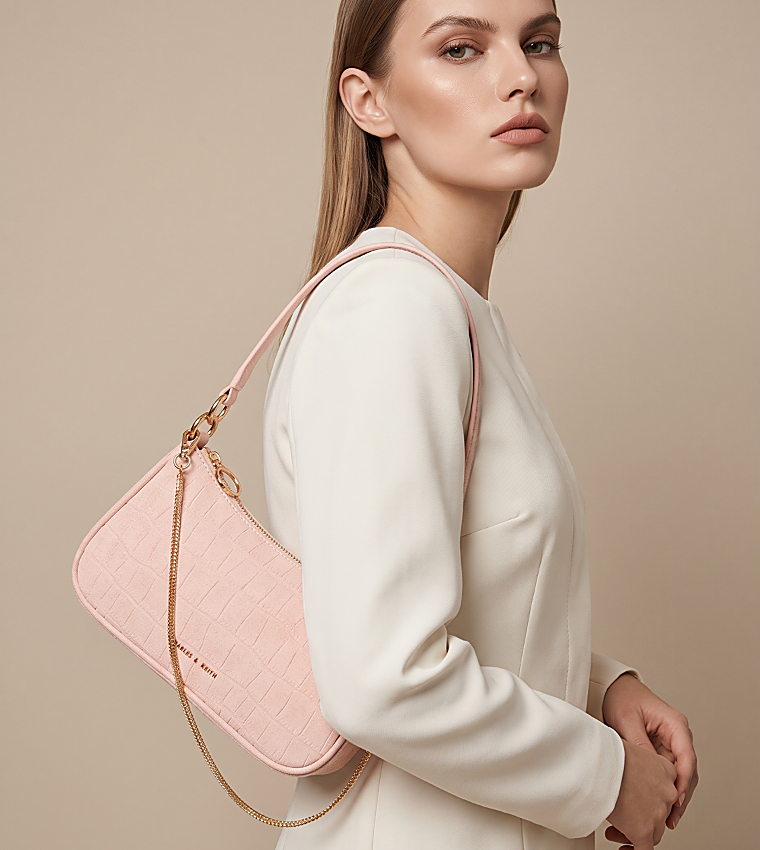 Charles & Keith  Shoulder Bags - Pink Shoulder bags