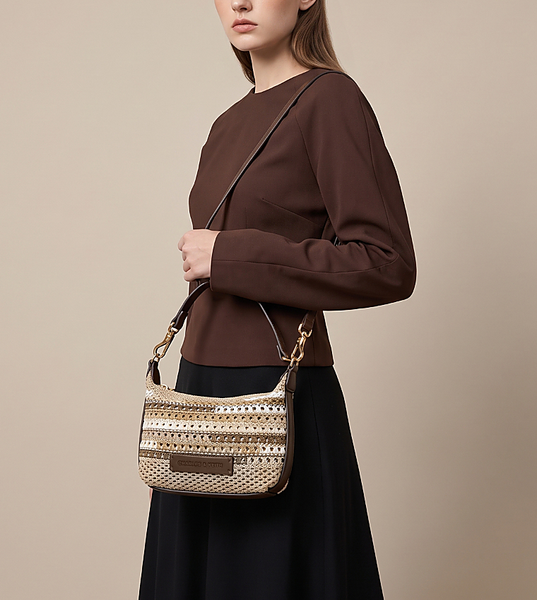 IDA Multi-Striped Knitted Micro Bag