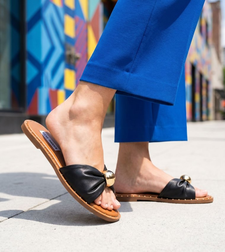 DIPSY-CN Metal Accent Flat Sandals