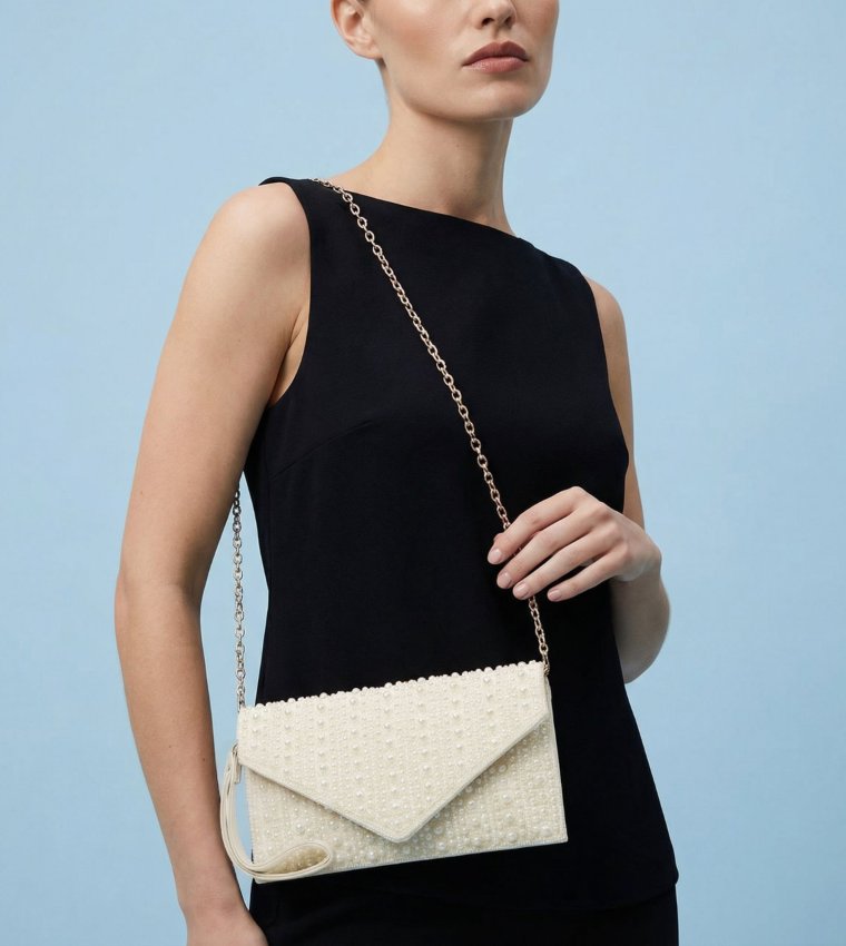MARRGOT Embellished Flap Clutch Bag