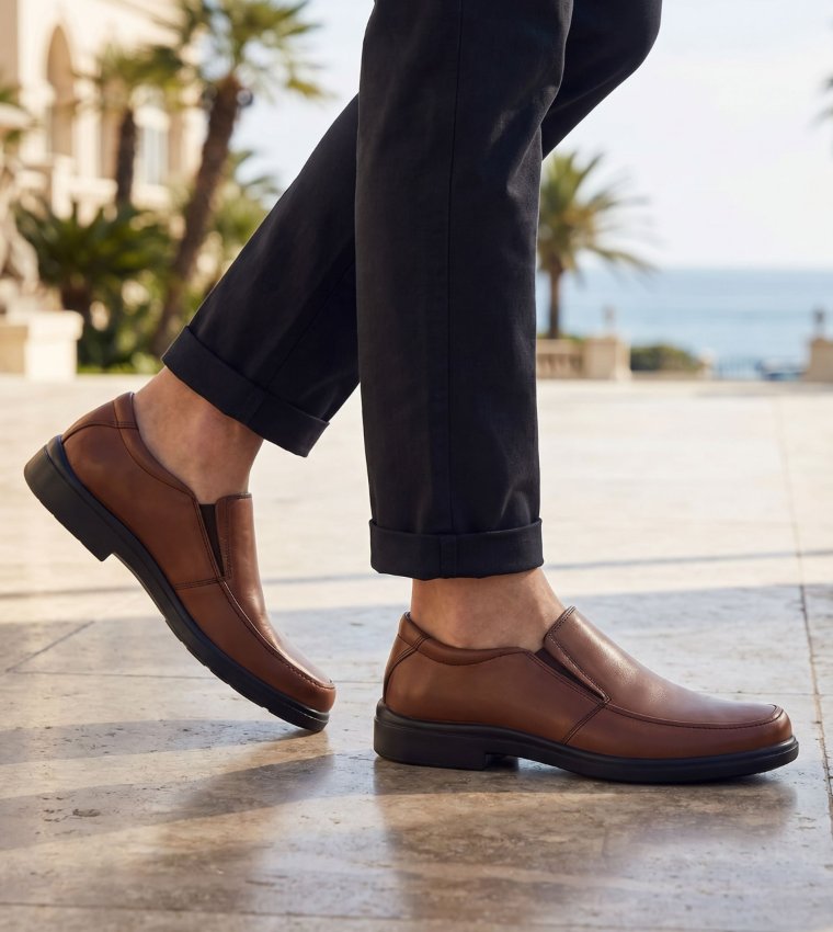 Plain Toe Slip On Formal Shoes