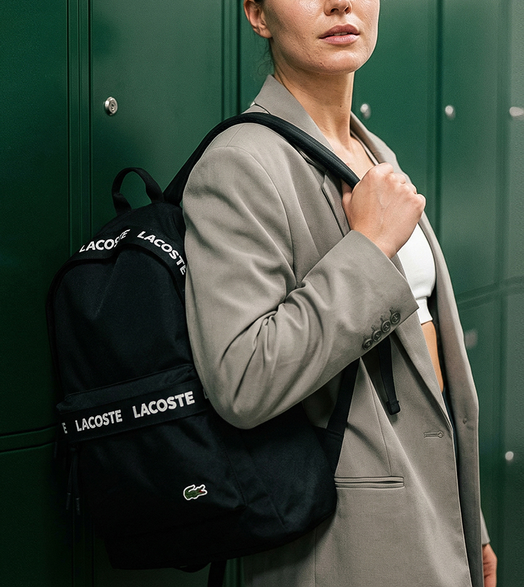 Logo Detail Front Pocket Backpack