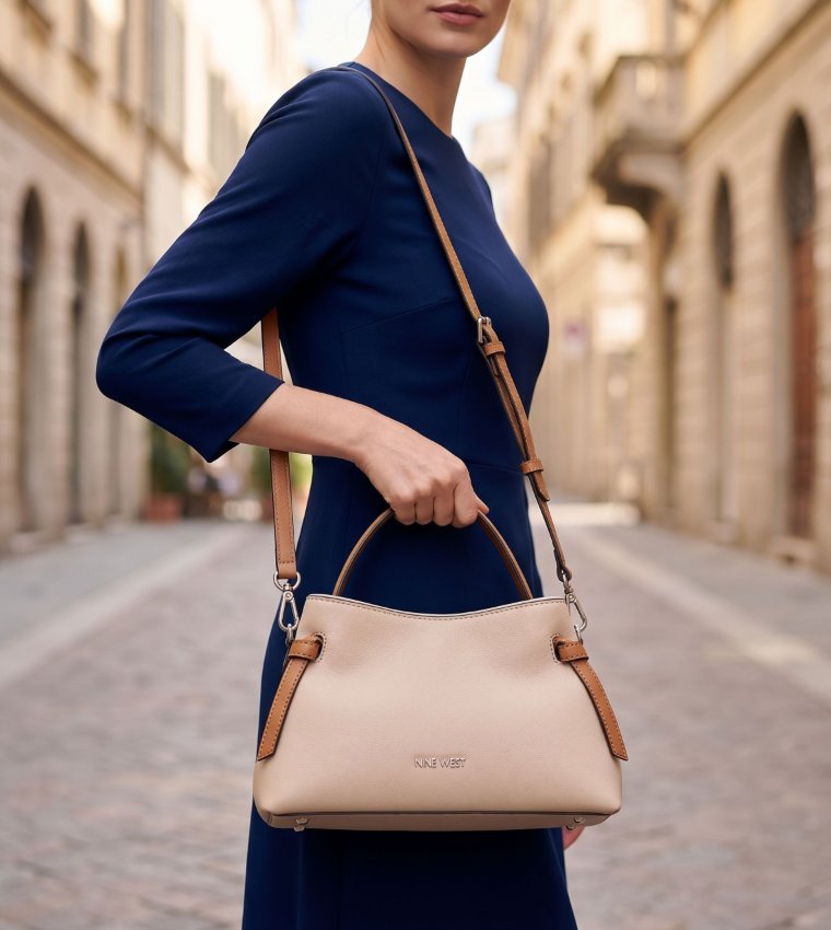 Textured Satchel Bag