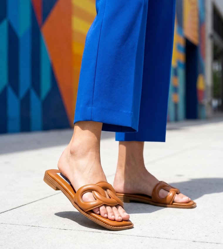 STASH Open Toe Flat Sandals