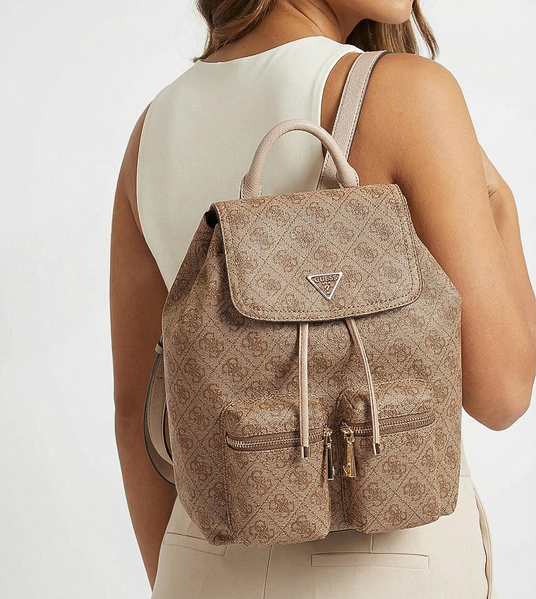 MANHATTAN II Logo Patterned Backpack