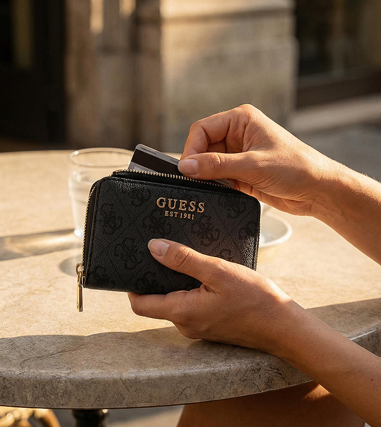 LAUREL II Logo Patterned Medium Wallet