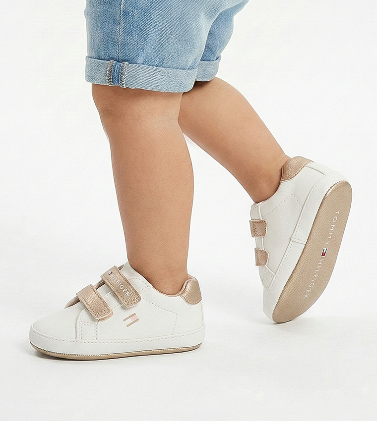 Color Block Velcro Closure Sneakers