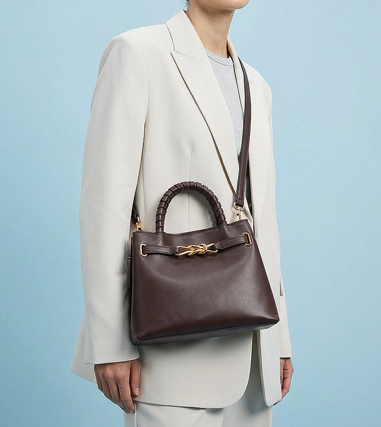 VALMIRA Textured Satchel Bag