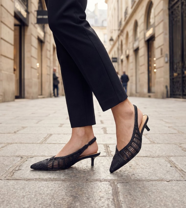 EDELA Braided Slingback Pumps