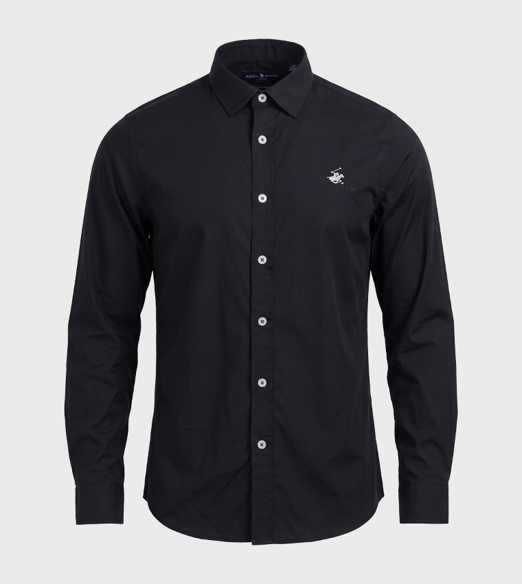 Logo Embroidered Long Sleeves Shirt