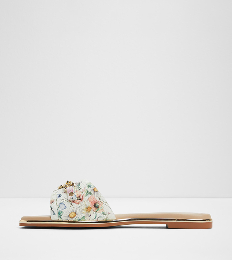 ALAMASSI Printed Flat Sandals