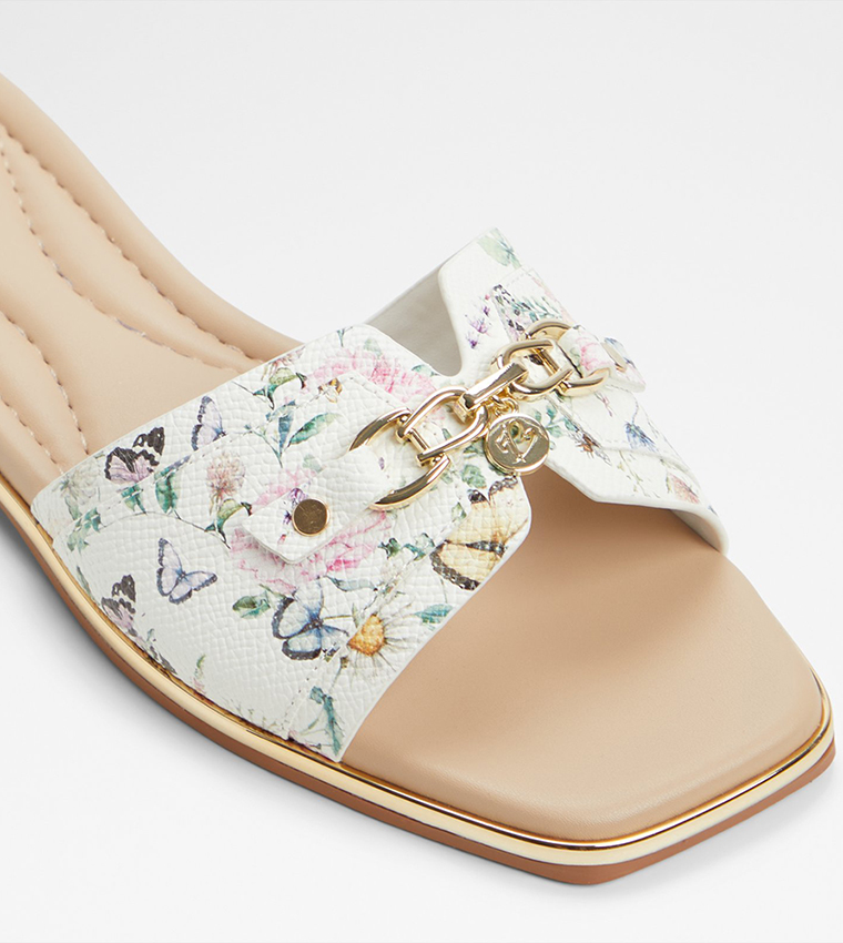ALAMASSI Printed Flat Sandals