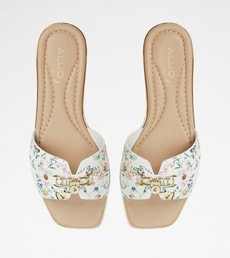 ALAMASSI Printed Flat Sandals