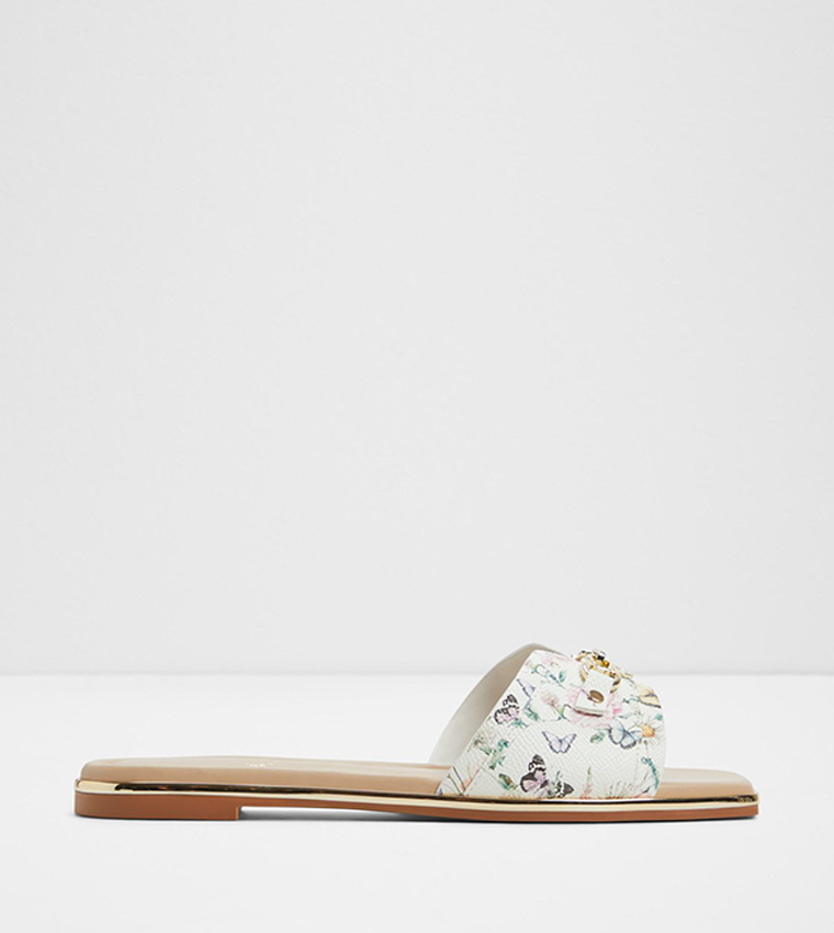 ALAMASSI Printed Flat Sandals