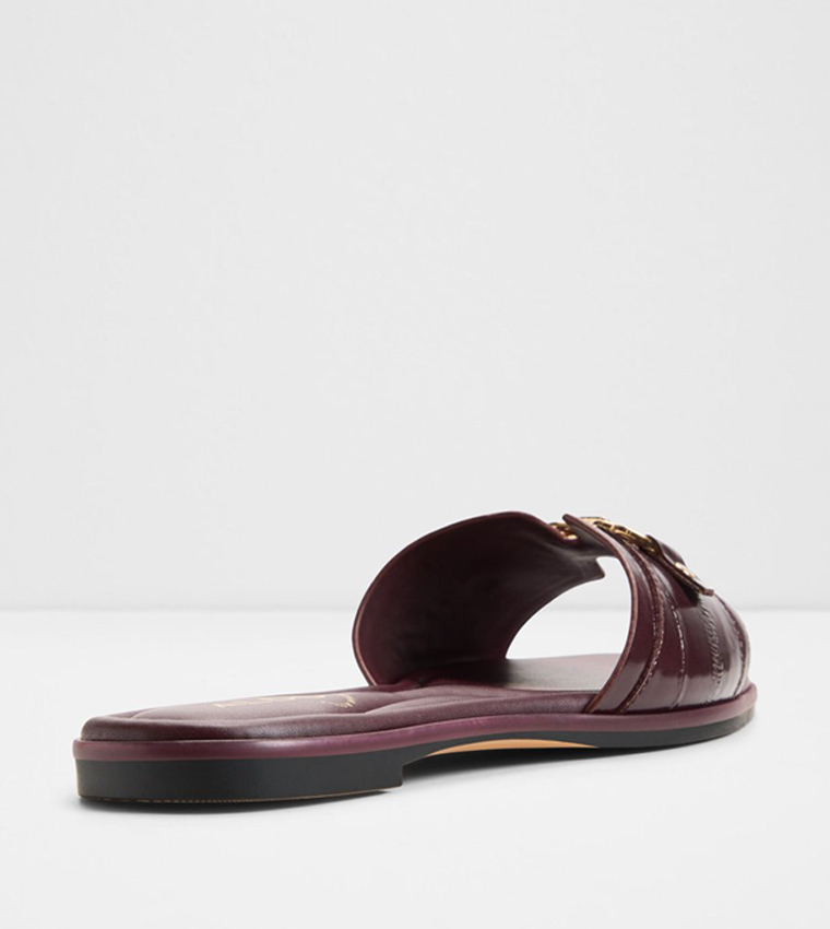 ALAMASSI Metal Accent Flat Sandals
