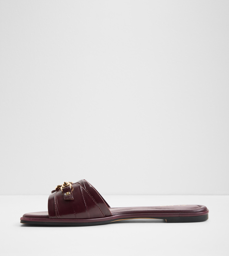 ALAMASSI Metal Accent Flat Sandals