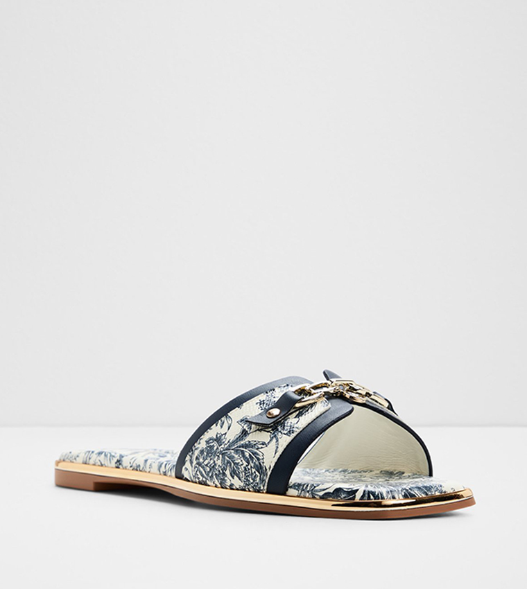 ALAMASSI Printed Flat Sandals
