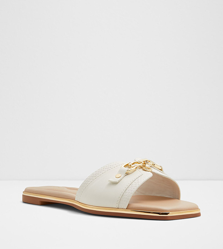 Aldo  Flat Sandals - White Flat Sandals