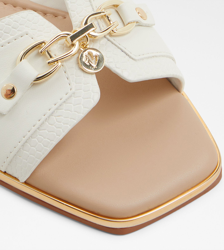 Aldo  Flat Sandals - White Flat Sandals