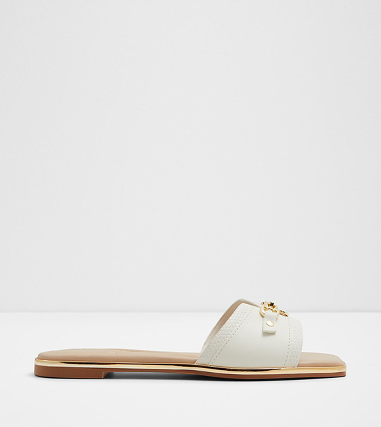 Aldo  Flat Sandals - White Flat Sandals