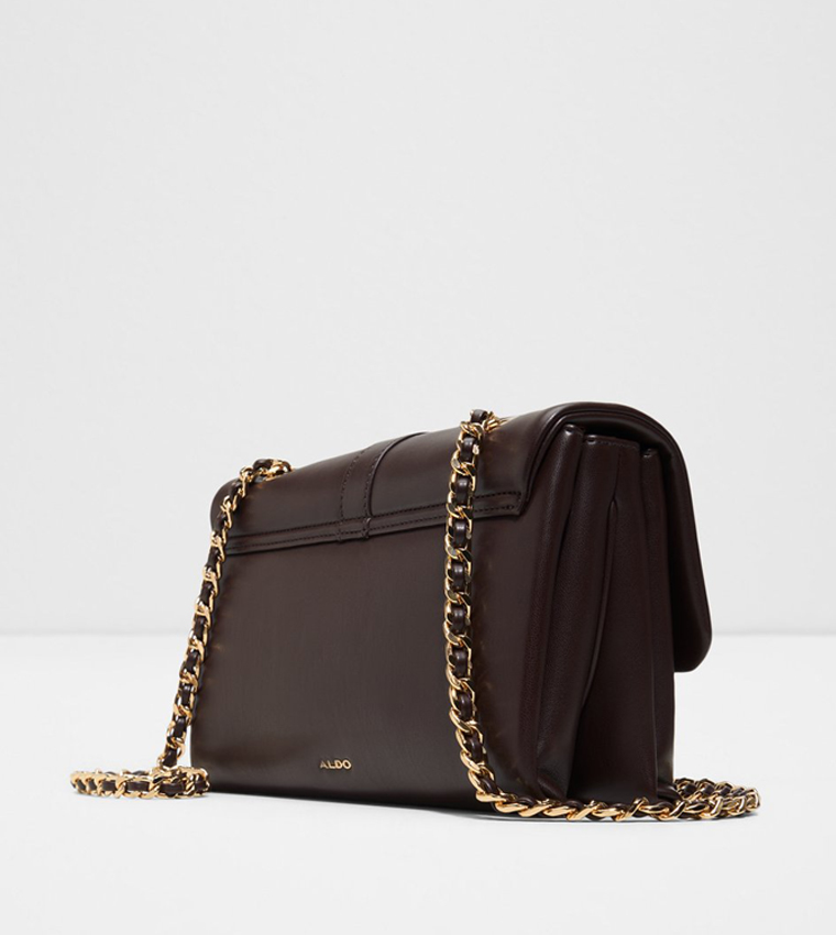 ALICIE Textured Chain-Link Crossbody Bag