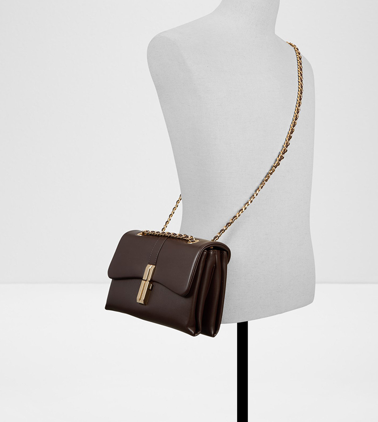 ALICIE Textured Chain-Link Crossbody Bag