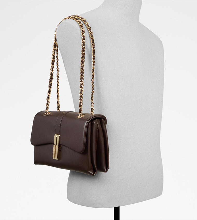 ALICIE Textured Chain-Link Crossbody Bag