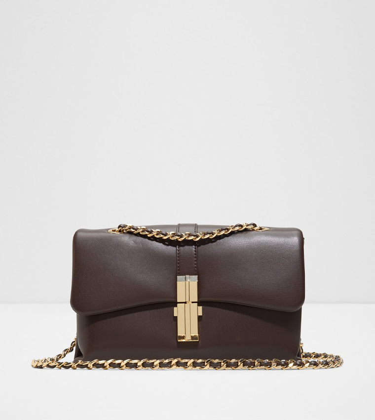 ALICIE Textured Chain-Link Crossbody Bag