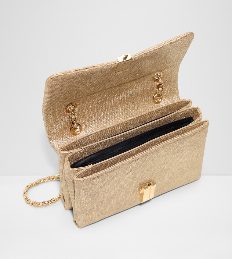 ALICIE Textured Chain-Link Crossbody Bag