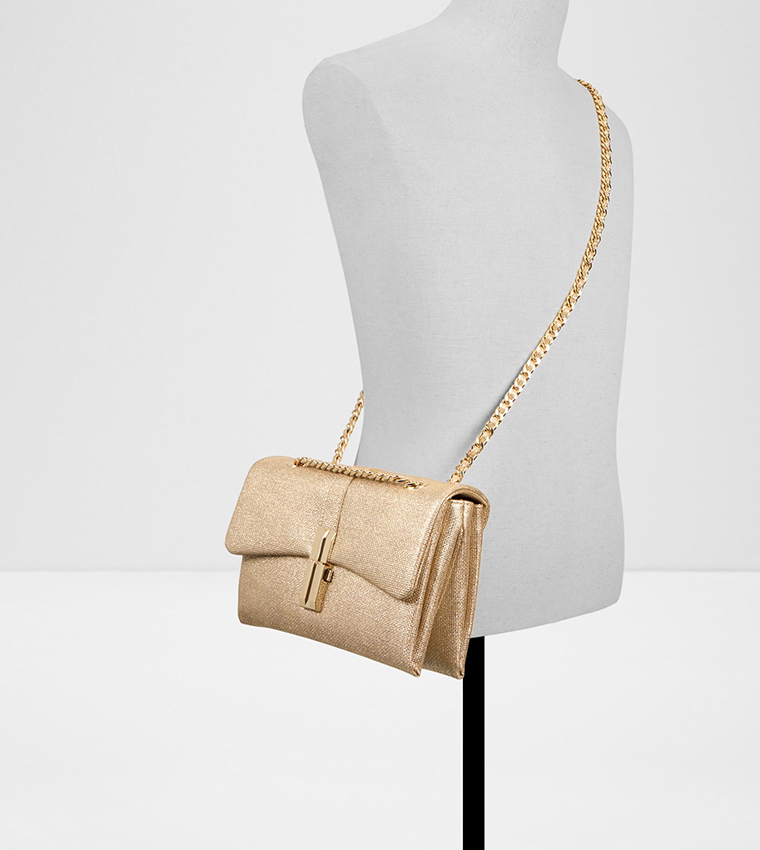 ALICIE Textured Chain-Link Crossbody Bag