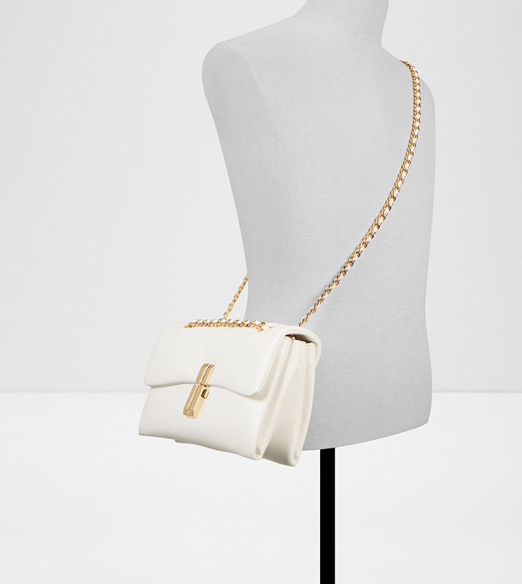 ALICIE Textured Chain-Link Crossbody Bag