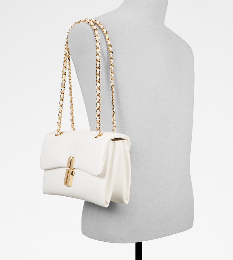 ALICIE Textured Chain-Link Crossbody Bag
