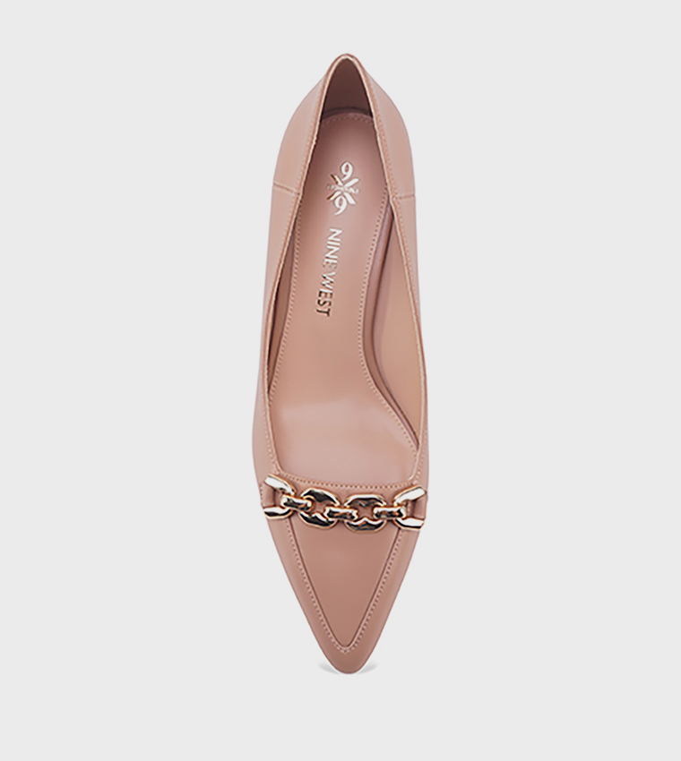 ALTAN Metal Detail Pointed Toe Pumps