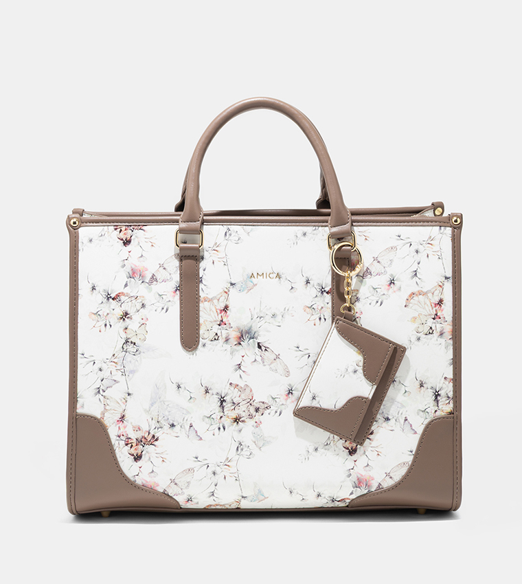Amica  Tote Bags - White Tote Bags