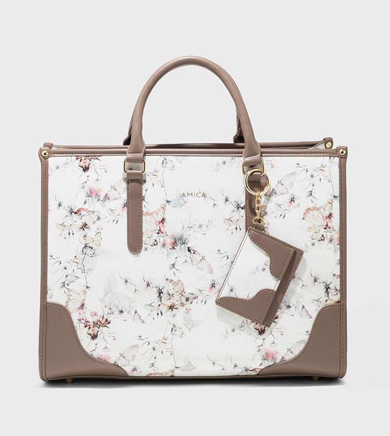 Amica  Tote Bags - White Tote Bags